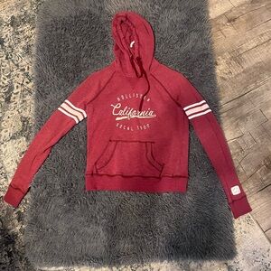 Hollister Burgundy and Pink Sleeve